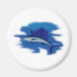 Swordfish on the prowl refrigerator magnets