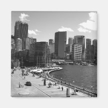 Sydney City Centre shot from Sydney Opera House Refrigerator Magnets