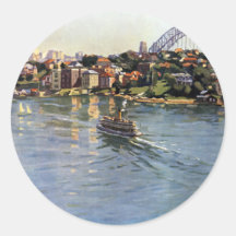Sydney Harbour Australia Round Sticker
