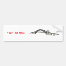 Sydney Harbour Bridge: 3D Model: Bumper Stickers