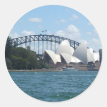 sydney harbour round sticker