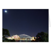 Sydney Night by Moonlight at Vivid Festival 2010 Greeting Cards