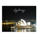 sydney night opera postcard