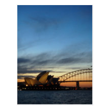 Sydney Opera House at Nightfall Post Card