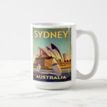 Sydney Opera house from the harbour Mugs