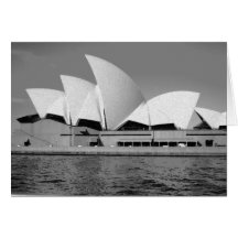 Sydney Opera House in Black and White Card