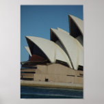 Sydney Opera House In Sunlight Backed By Cloud Poster