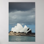Sydney Opera House In Sunlight Backed By Cloud Print