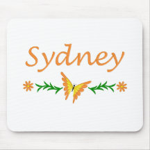 Sydney (Orange Butterfly) Mousepad