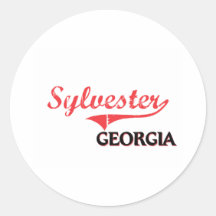 Sylvester Georgia City Classic Round Stickers