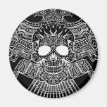 Symmetrical Skull with Guns and bullets by Al Rio Magnets