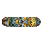 Symmetrical Skull with Guns and bullets by Al Rio Skate Board Decks