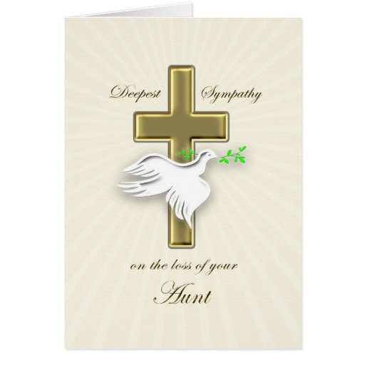 Sympathy for loss of aunt greeting card Zazzle