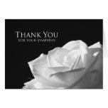 Sympathy Memorial Thank You Note Card -- Rose