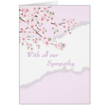 Sympathy or Thank you cards - Cherry Blossoms