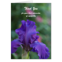 Sympathy Thank You Card -- Iris