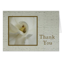 Sympathy Thank You Note Card - Gardenia