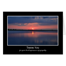 Sympathy Thank You Note Card -- Gorgeous Sunset