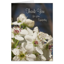 Sympathy Thank You Note Card -- Spring Blossoms