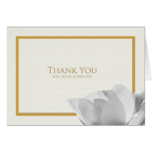 Sympathy Thank You Note Card -- Tulip