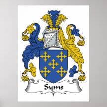 Syms Family Crest Poster