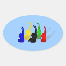 Synchronised swimming Synchronised swimmers Oval Stickers