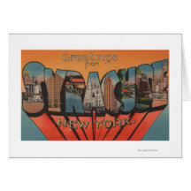 Syracuse, New York - Large Letter Scenes Card
