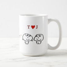 "T heart J" Coffee Mug