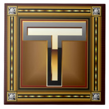 T Monogram Premium Best viewed large. see notes Ceramic Tiles