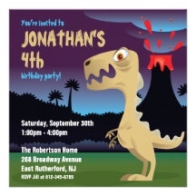 T-Rex Birthday Invitation