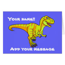 T-Rex cartoon Greeting Card