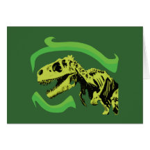 T-Rex Dinosaur Skeleton Greeting Card