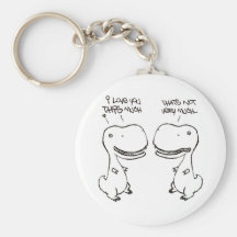 T-rex love keychains