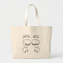 T-rex love tote bag