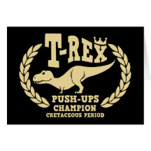 T-Rex Loves Push-Ups Cards