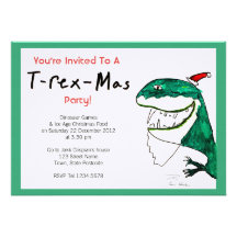 T-Rex-Mas Christmas Invitation Card