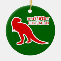 T-rex MerRAWRry Christmas Christmas Ornament