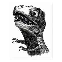 T-Rex Rage Meme - Postcard