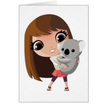 Taara and Pudding the Koala Card