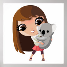 Taara and Pudding the Koala Print