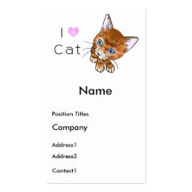tabby cats business card templates