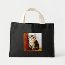 Tabby kitten tote bag