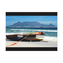Table Mountain Cape Town scenic beach Stretched Canvas Prints