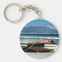 Table Mountain & fishing boats keychains & keyring