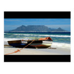Table Mountain with fishing boats postcards