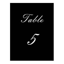 Table Number 5 Post Card