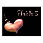 Table Number Card Heart Strings Postcard
