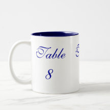 Table Number Mug
