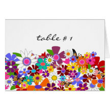 Table Seating Cards - Wedding