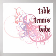 Table Tennis Babe Poster